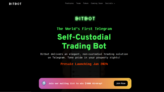 bitbot crypto trading bot website homepage